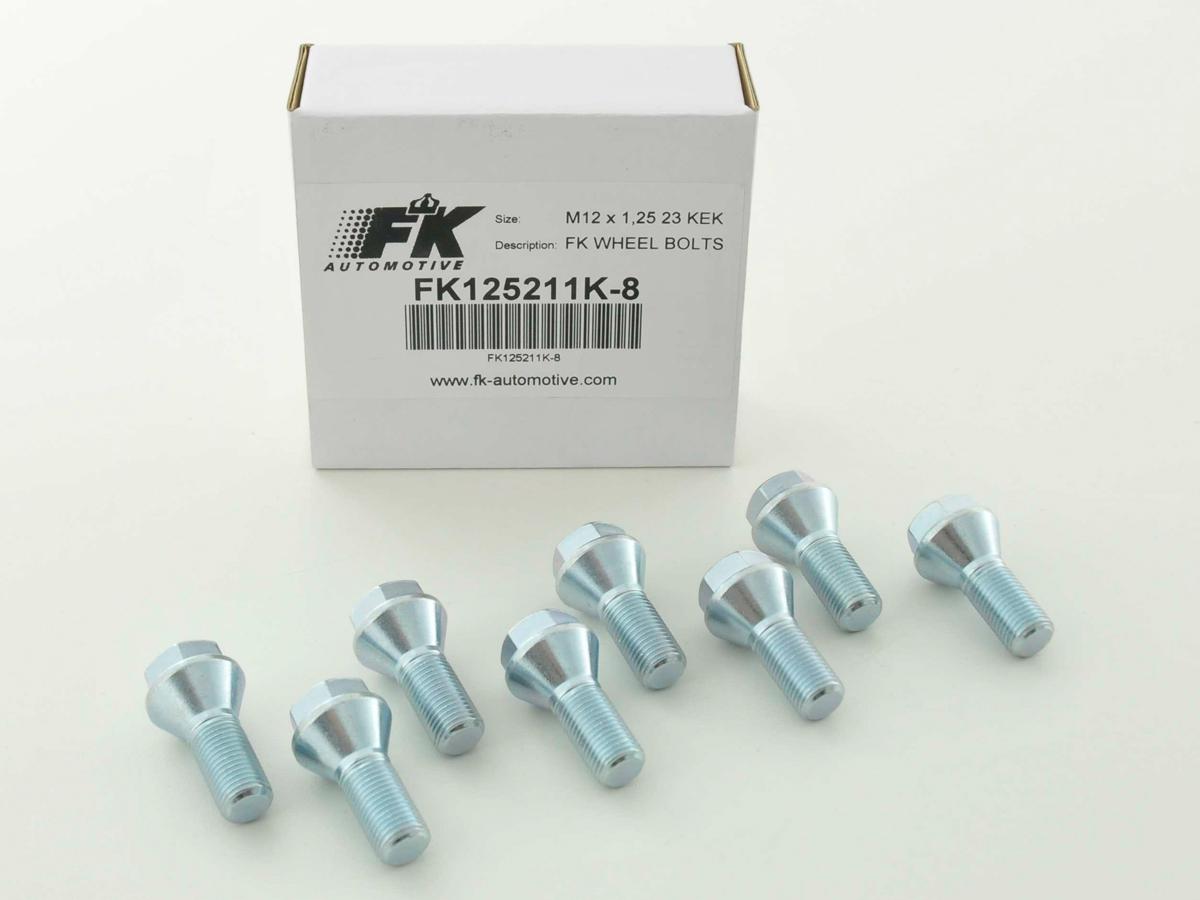 Radschrauben Set (8 Stk.) Kegelbund Kurzkopf Schaftlänge 22mm M12x1,25 silber Radschrauben Set (8 Stk.) Kegelbund Kurzkopf Schaftlänge 22mm M12x1,25 silber